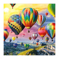 Cappadocia Balloon Sunrise round wooden puzzle