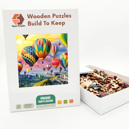 Cappadocia Balloon Sunrise Wooden Puzzle – packaged wooden puzzle gift box