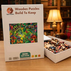 Rainforest Chameleon Garden Wooden Puzzle – packaged wooden puzzle gift box