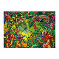Rainforest Chameleon Garden round wooden puzzle