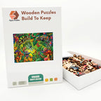 Rainforest Chameleon Garden Wooden Puzzle – packaged wooden puzzle gift box