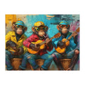 Reggae Monkey Band round wooden puzzle