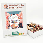 Lucky Cat Twins Wooden Puzzle – packaged wooden puzzle gift box