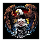 Eagle And Skull Crest round wooden puzzle