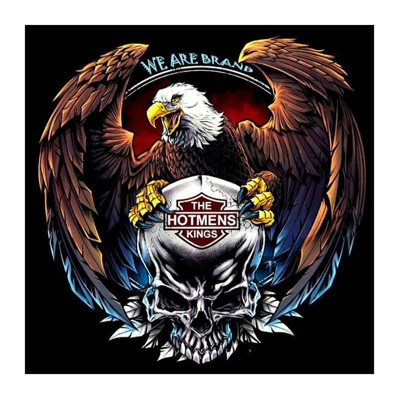 Eagle And Skull Crest round wooden puzzle