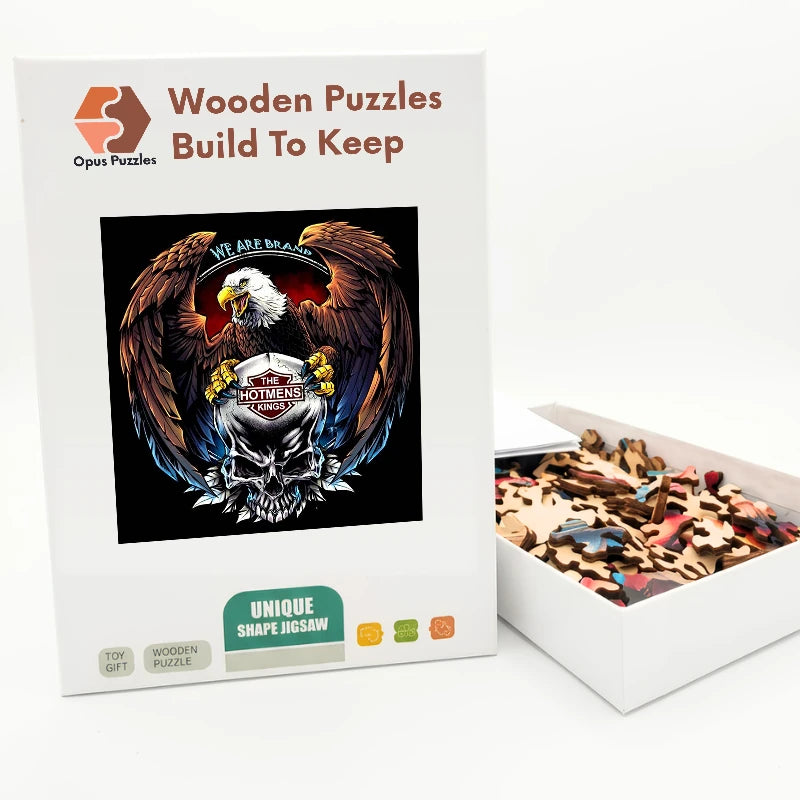 Eagle And Skull Crest Wooden Puzzle – packaged wooden puzzle gift box