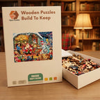 Christmas Eve Living Room Wooden Puzzle – packaged wooden puzzle gift box