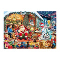 Christmas Eve Living Room round wooden puzzle