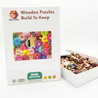 Donut And Coffee Party Wooden Puzzle – packaged wooden puzzle gift box