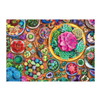 Succulent Garden Table round wooden puzzle