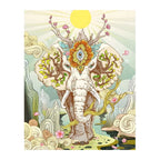 Mystic Elephant Sun round wooden puzzle
