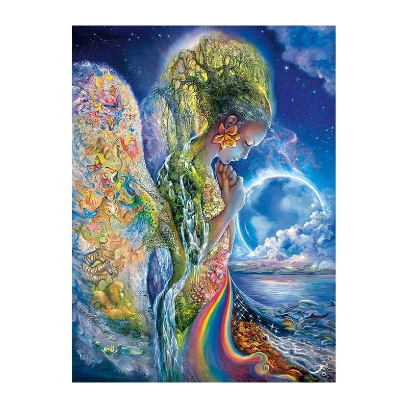 Goddess Of Earth round wooden puzzle