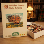 Floating Castle Town Wooden Puzzle – packaged wooden puzzle gift box
