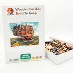 Floating Castle Town Wooden Puzzle – packaged wooden puzzle gift box