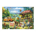 Homegrown Farm Stand round wooden puzzle