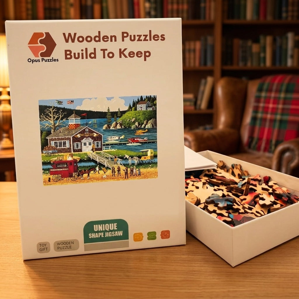 Coastal Fish Co Wooden Puzzle – packaged wooden puzzle gift box
