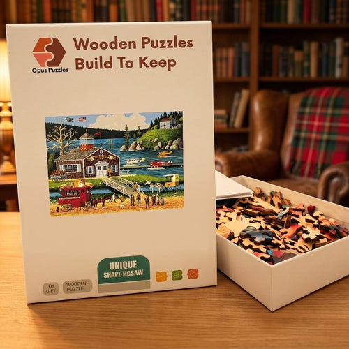 Coastal Fish Co Wooden Puzzle – packaged wooden puzzle gift box