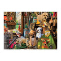 Garage Puppies Workshop round wooden puzzle