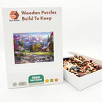 Spring Cabin Meadow Wooden Puzzle – packaged wooden puzzle gift box