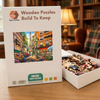 Paris Cafe Morning Wooden Puzzle – packaged wooden puzzle gift box