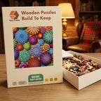 Mandala Stones Garden Wooden Puzzle – packaged wooden puzzle gift box