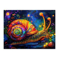 Glowing Snail Garden round wooden puzzle