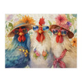 Sassy Hen Sisters round wooden puzzle