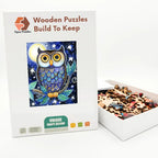 Starlit Moon Owl Wooden Puzzle – packaged wooden puzzle gift box