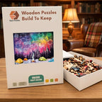 Zodiac Camp Night Wooden Puzzle – packaged wooden puzzle gift box