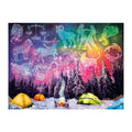 Zodiac Camp Night round wooden puzzle