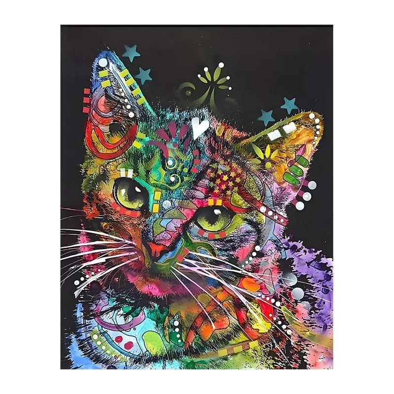 Pop Color Kitten round wooden puzzle