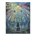 Yoda Stained Glass round wooden puzzle