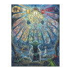Yoda Stained Glass round wooden puzzle