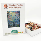 Yoda Stained Glass Wooden Puzzle – packaged wooden puzzle gift box