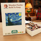 Starry Night Classic Wooden Puzzle – packaged wooden puzzle gift box