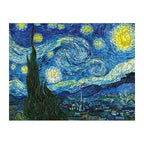 Starry Night Classic round wooden puzzle