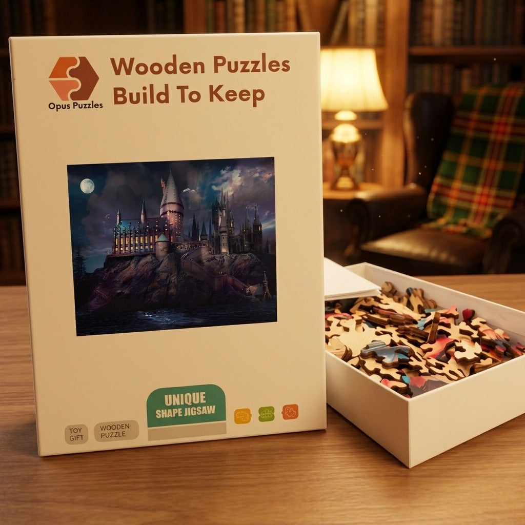 Wizard Castle Night Wooden Puzzle – packaged wooden puzzle gift box