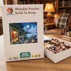 Moonlight Lodge Lake Wooden Puzzle – packaged wooden puzzle gift box