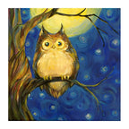 Moonlit Owl Branch round wooden puzzle
