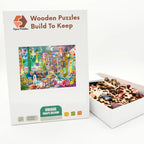 Retro Dollhouse Lounge Wooden Puzzle – packaged wooden puzzle gift box