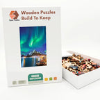 Arctic Aurora Village Wooden Puzzle – packaged wooden puzzle gift box