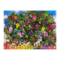 Birdhouse Tree Garden round wooden puzzle