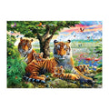 Tiger Family Oasis round wooden puzzle