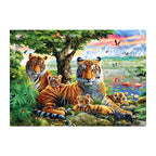 Tiger Family Oasis round wooden puzzle