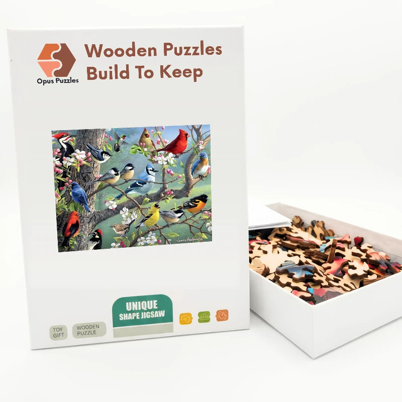 Songbird Apple Branch Wooden Puzzle – packaged wooden puzzle gift box