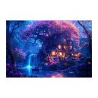 Fairy Treehouse Glow round wooden puzzle