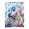 Painterly Seal Bloom round wooden puzzle