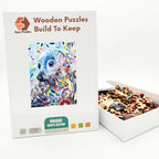 Painterly Seal Bloom Wooden Puzzle – packaged wooden puzzle gift box