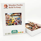 Vintage Beetle Garage Wooden Puzzle – packaged wooden puzzle gift box