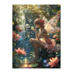 Bubble Fairy Pond round wooden puzzle